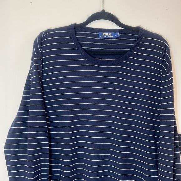 Polo Ralph Lauren Navy & White Pullover Long Sleeve Sweater - Picture 4 of 9